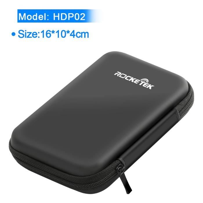 Housse De Protection En Nylon Dur Pour Disque Dur 2.5" HDD/SSD - Avec Sangle Et Compartiments Intérieurs