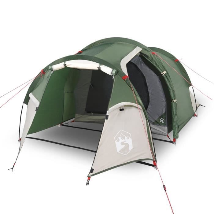 Tente tunnel HIXA 4 personnes Vert étanche 420x210x140cm