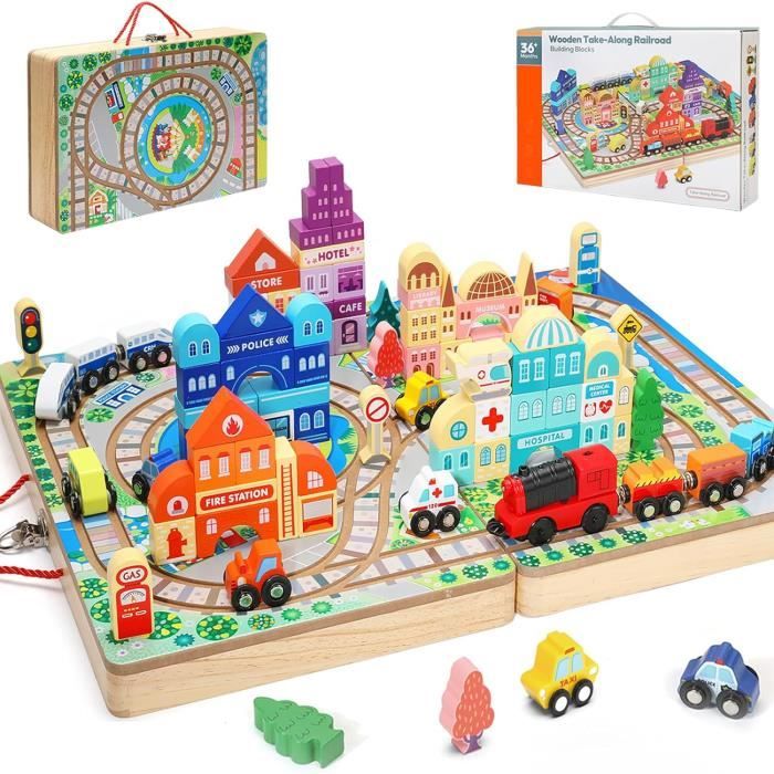 Circuit voiture shop jouet bois