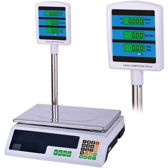 AntDau71 - Balance électronique numérique frontale rétro professionnelle max 40 kg. Utilisation en cuisine, pâtisserie