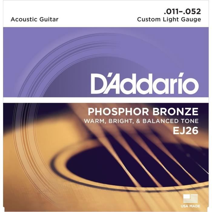 Découvrez les cordes D'Addario EJ26 : Le secret pour un son chaud et équilibré sur votre guitare acoustique