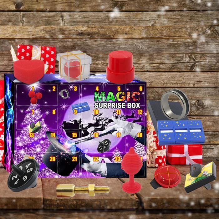 Kedejin Calendrier de l'Avent Toy Set Calendrier de Compte à rebours de Noël 24 Jours Compte à rebours Cadeau pour Les Enfants 