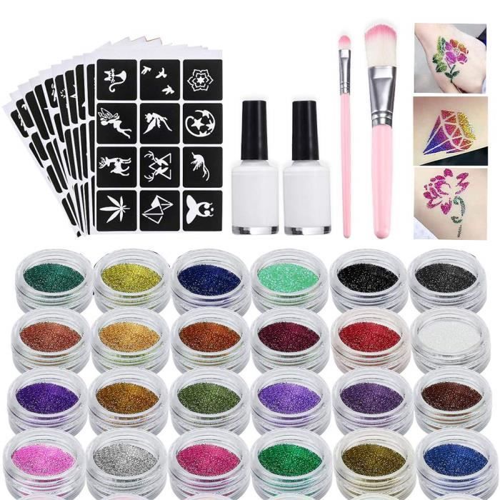 Tatouages Temporaires Galaxy Pailletés Pour Enfants - 12 Feuilles, 120 Motifs - Cadeau Fête Anniversaire, Thème Spatial - 5
