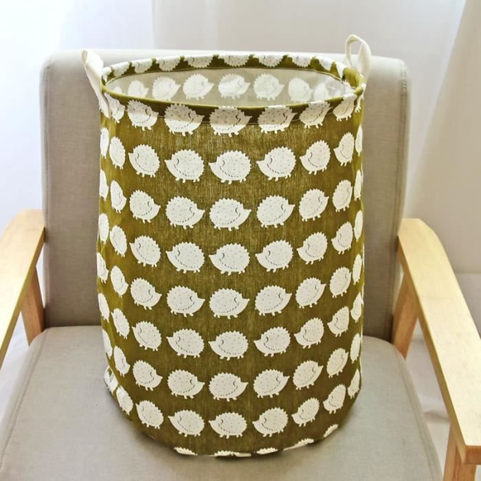 H?�risson - Sac ?� linge pliable en coton et lin, toile imperm?�able, grand INS, proximit?� wstring 