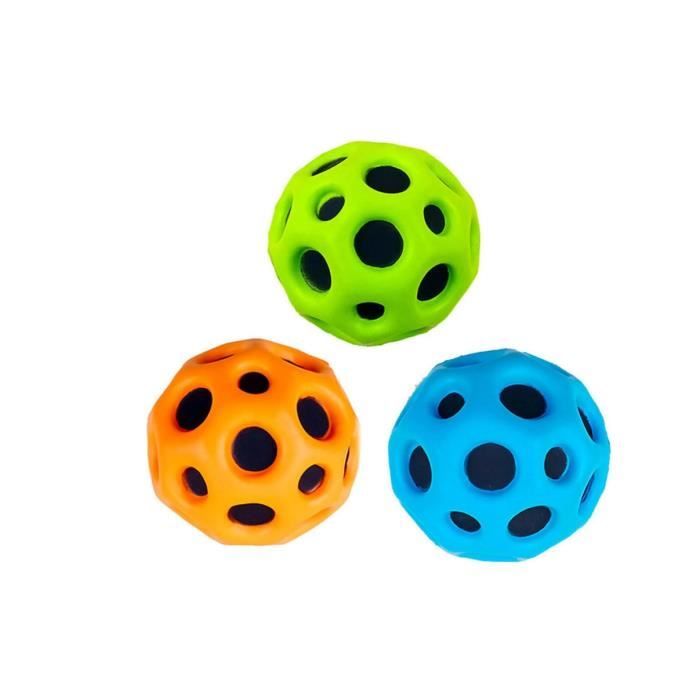 3PCS Balle Spatiale, Space Ball, Moon Ball, Balle Rebondissantes Enfant,  7cm Caoutchouc Rebondissantes Balles, Bouncy Balls