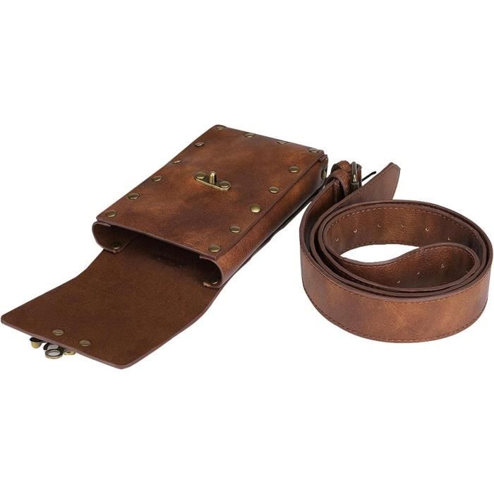 Sac médiéval Vagabond, type banane, avec fermeture éclair