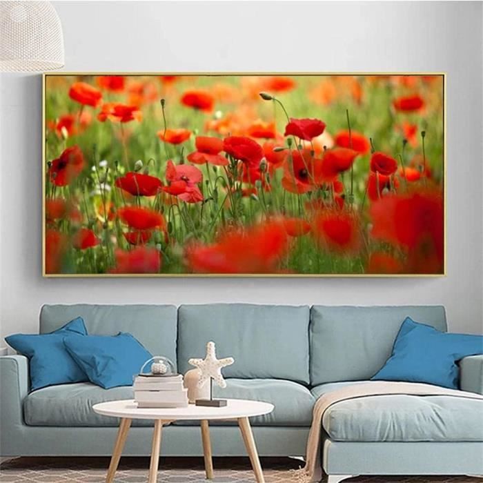 Kit Peinture Diamant Fleurs 5D - 30x40 Cm - Toile Adhésive Haute Définition + Diamants Supplémentaires - Activité DIY Relaxante - 5