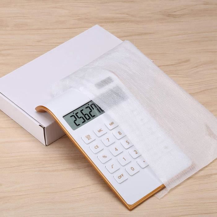 Calculatrice Solaire Mignonne Forme Patte De Chat – Portable, Étudiante, Bureau, Design Kawaii Blanc