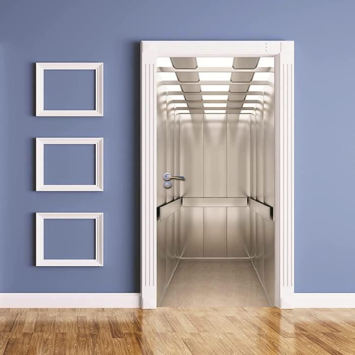 Autocollant Mural Trompe-l'œil Fille Lanterne - Décor Amovible Pour Porte Ou Mur, Facile à Poser