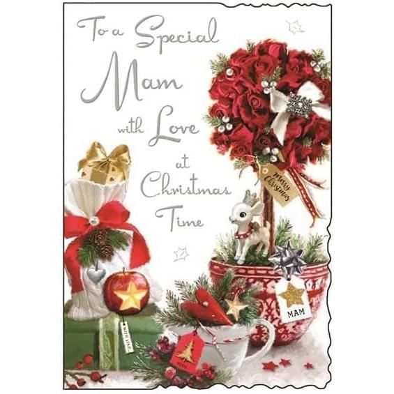 Carte De Vœux De Noël Artistique Relation Féminine – Mam – Illustration 