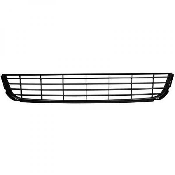 GRILLE CENTRALE DE PARE CHOC AVANT VW GOLF 6 R20 (08-12) - NOIR