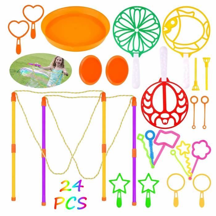 Kit De Bulles De Savon Géantes Pour Enfants - 34 Pièces, Baguettes Et Liquide, Pour Fêtes Et Extérieur - 5