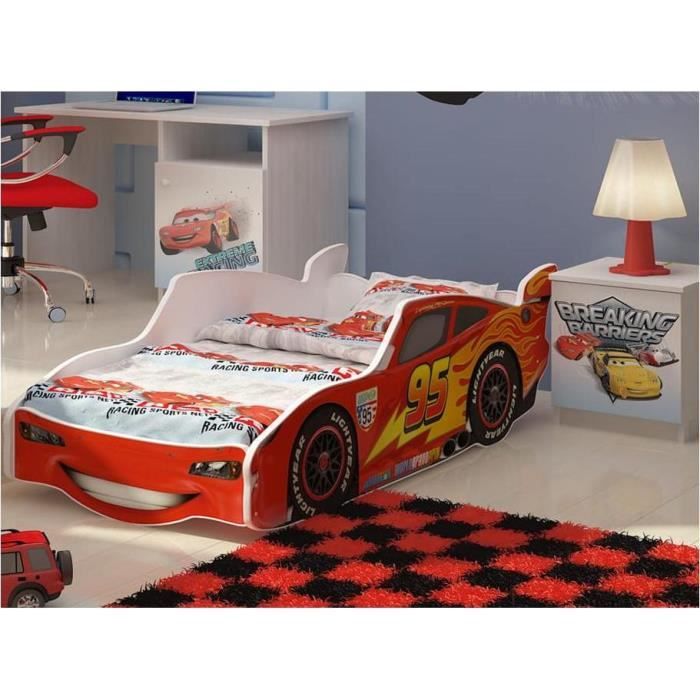 Lit Pour Enfant Cars 3 Lightning Mcqueen Avec Matelas En Mousse140 X 70 Cm Cdiscount Maison