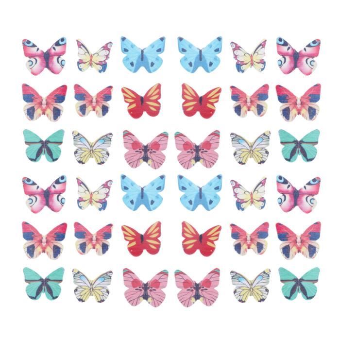 Lot de 120 Papillon Gâteau Décoration Comestible Toppers