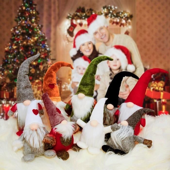 Decoration De Noel Suedoise Santa Gnome Suedois Decoration De Noel Lutin Poupee Anniversaire Nouvel An Cadeau Blanc Gris Vacances Fournitures Maison De Noel Cdiscount Maison