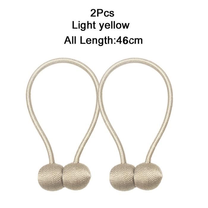 2 Attaches Rideaux Magnétiques Blancs - Fixation Facile Sans Perçage, Pour Salon, Chambre Ou Bureau