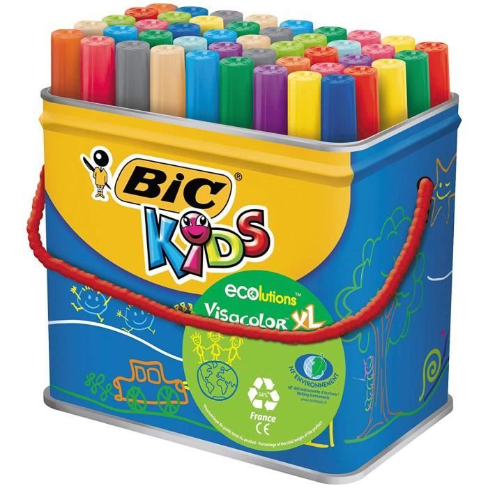 Bic Kids Visacolor Evolutions Pot De 48 Feutres De Coloriage Xl Achat Vente Feutres Bic Kids Visacolor Evolut Cdiscount