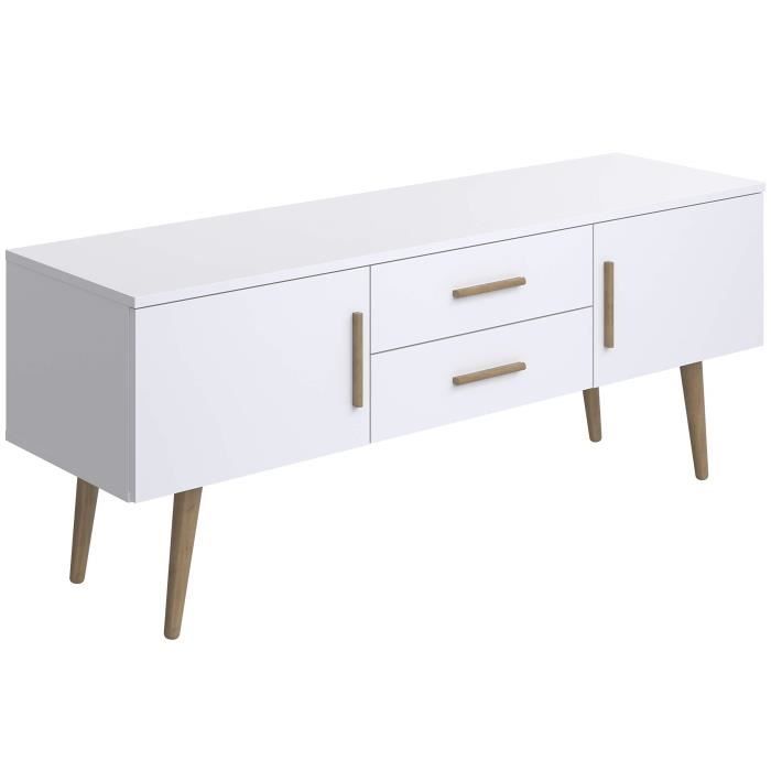 Marque Amazon Movian Meuble Tv Dallas Blanc Achat Vente