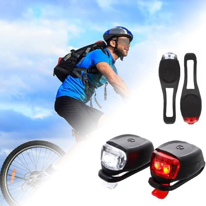 Bottari Feu Arrière Vélo 2 Fonctions LED Rouge Clignotant - Éclairage Sécurité Cycliste