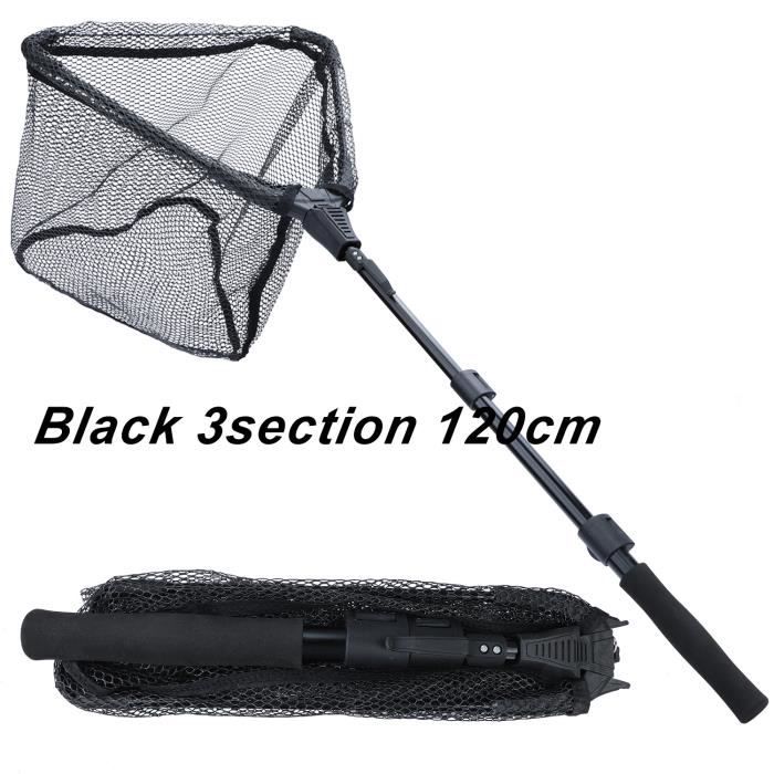 Filet de pêche, poteau télescopique pliable, maille en nylon durable, capture ou Filet de pêche, poteau télescopique pliable, maille en nylon durable, capture ou