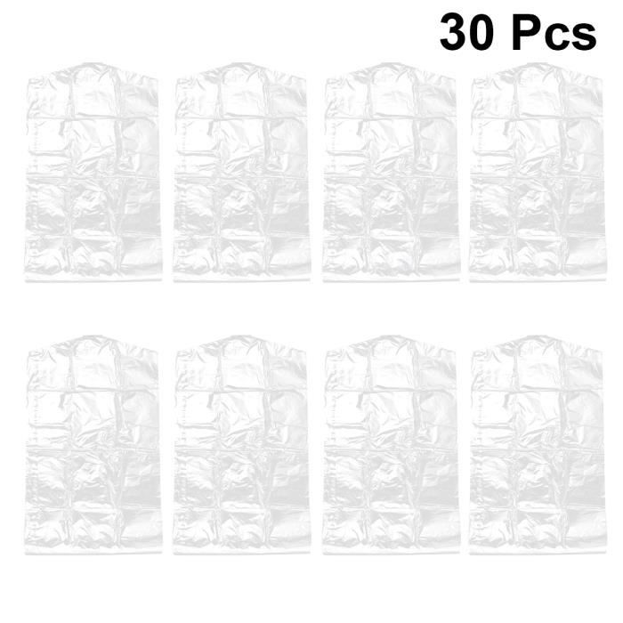 30pcs 100x60cm - Sacs en plastique transparents pour vêtements, housse anti poussière, sacs de rangement jeta