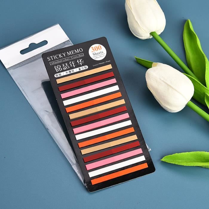 Lot De 600 Onglets Fluorescents Autocollants Molain - Marque-Pages Inscriptibles - 6 Couleurs - 12