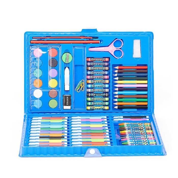 Mallette Dessin 86 PCS,Set Dessin Enfant,Cadeaux d'anniversaire ou de Noël  pour Enfants,Bleu - Cdiscount Beaux-Arts et Loisirs créatifs