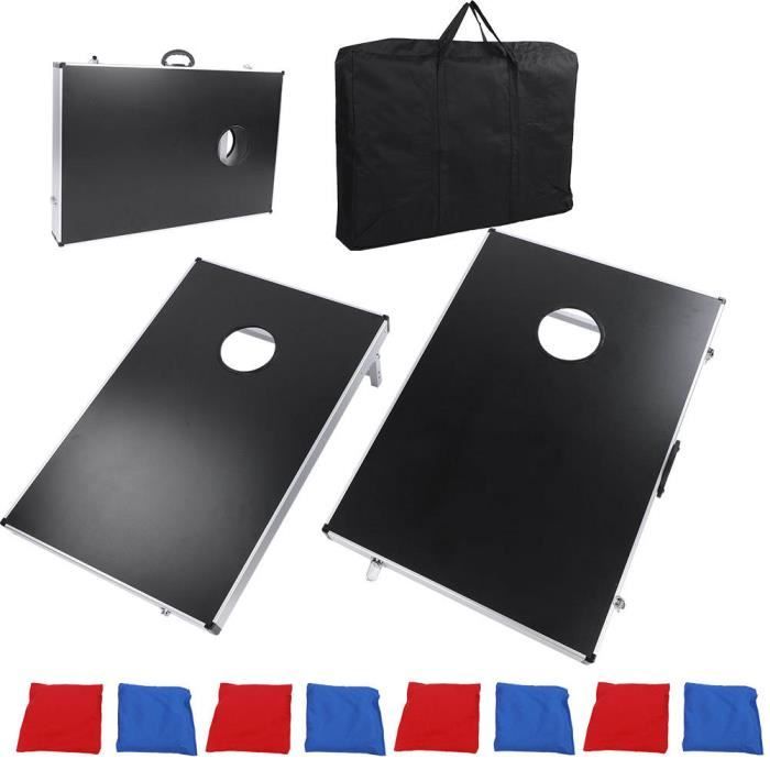 Jeu De Kermesse : Planche De Lancer De Sacs De Sable En Bois - Cornhole Classique Et Portable