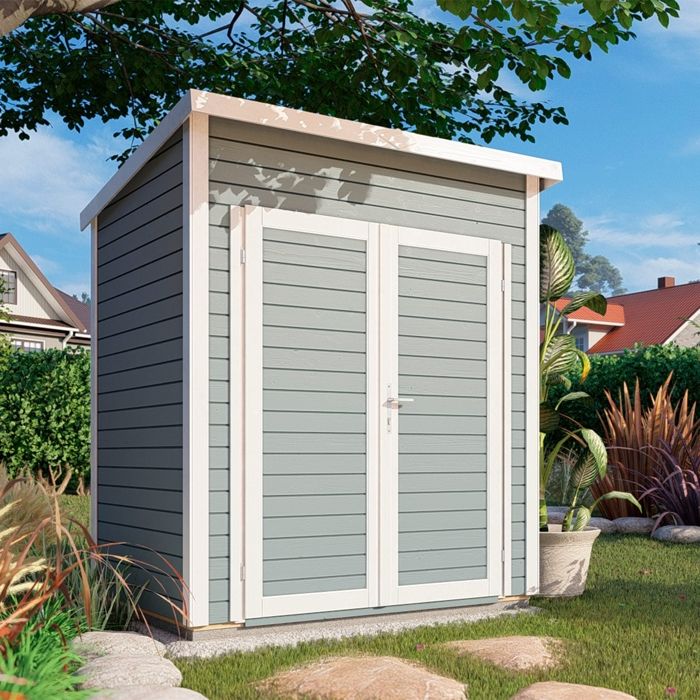 Abri De Jardin Bois Peint Skur 1 2 08m2 175 X 120 X 233 Cm
