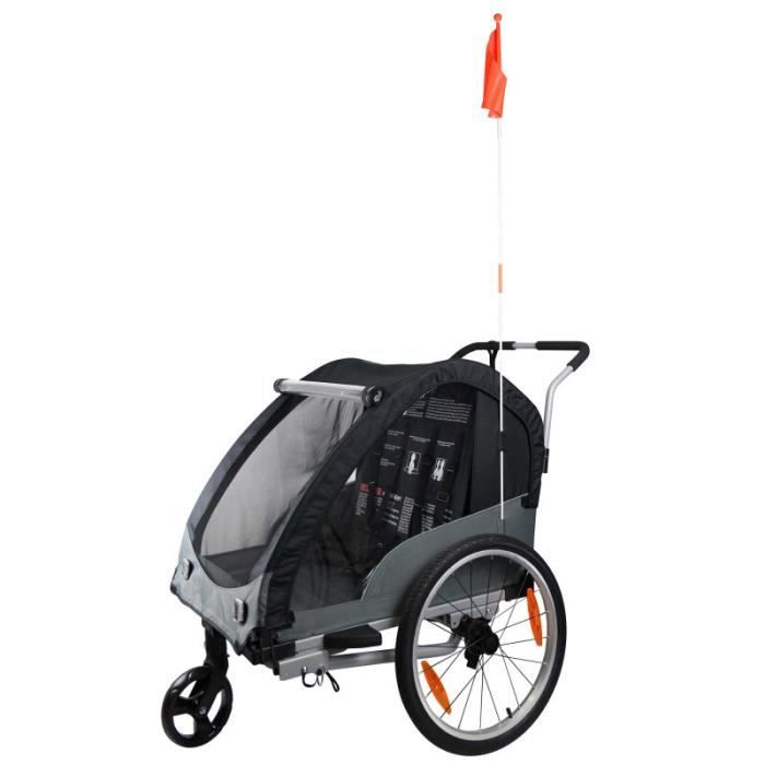 Remorque vélo enfant - BIKE ORIGINAL - Journey - Noir - 45 kg