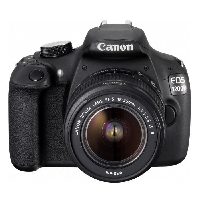 Canon EOS 1200D + Objectif EF-S 18-55mm IS II - Reflex Numérique 18 MP - Ecran LCD 7.5 cm - Vidéo Full HD + objectif EF-S 18-55mm…