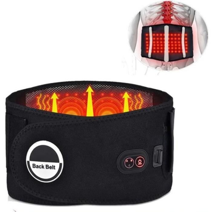 Ceinture chauffante electrique ceinture lombaire de massage chaude de physiotherapie de lumiere rouge pour soulager la douleur Cdiscount Sante Mieux vivre
