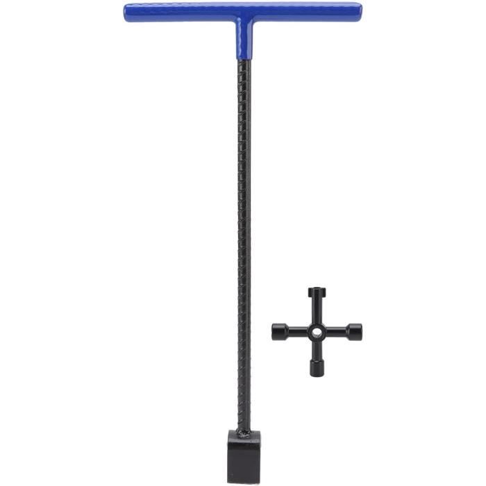 Clé De Compteur D'Eau Crochet Couvercle Égout - Outil Acier Inoxydable Antidérapant