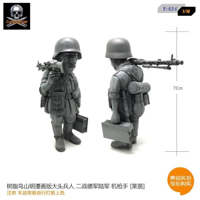 Kit De Figurines Soldats Allemands WWII En Résine à L'échelle 1:35 - Mitrailleur - N°335 - Pour Modélisme Et Diorama