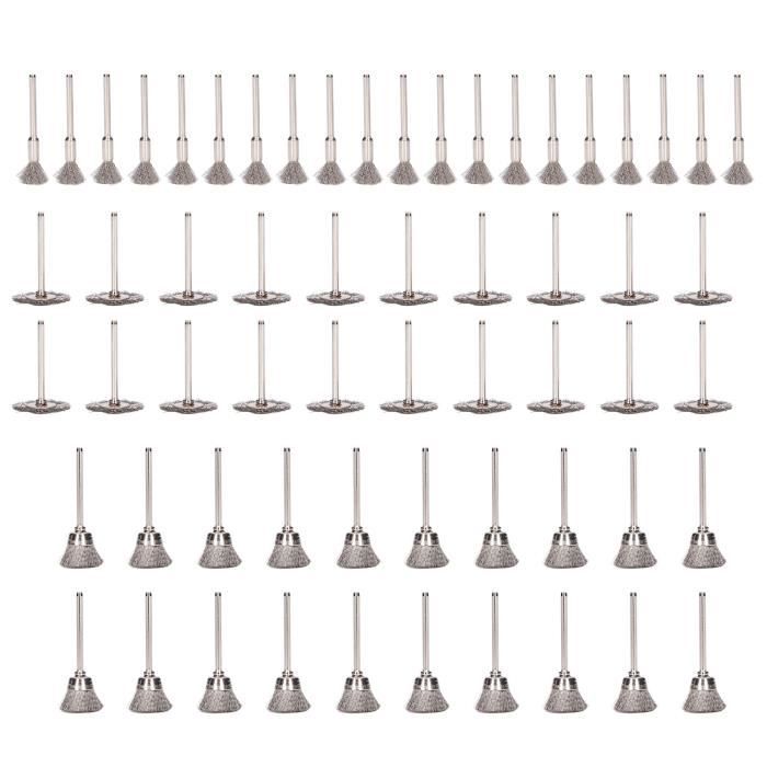 Ensemble De 20 Mini Brosses Métalliques En Acier Inoxydable