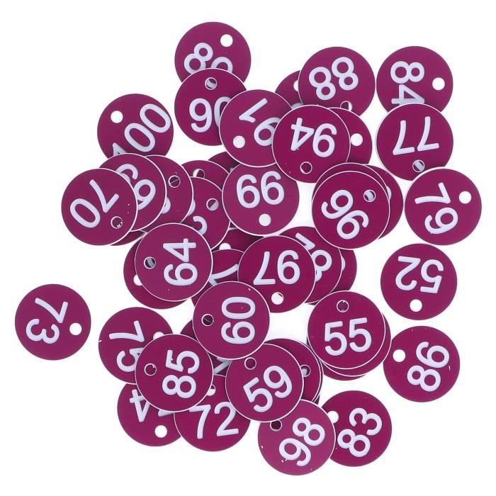 100 Étiquettes Numérotées Pour Ruche Ou Élevage - ABS Durable - Cercle 3,5cm Avec Trou