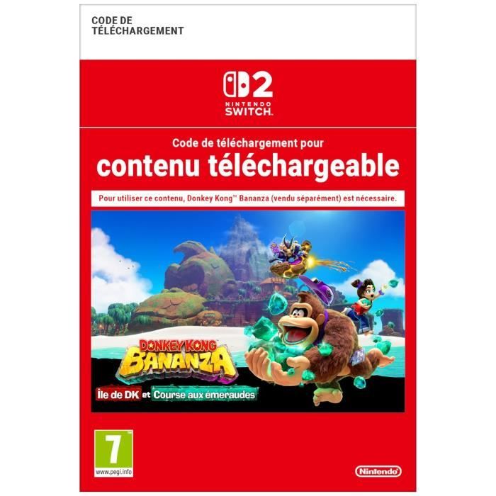 DLC Île de DK Course aux émeraudes pour Donkey Kong Bananza • Code de téléchargement pour Nintendo Switch 2