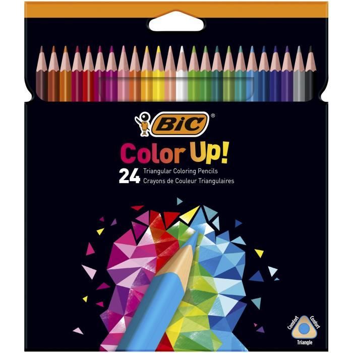 BIC Color Up Crayons de Couleur - Coloris Assortis, Etui Carton de 24 -  Cdiscount Beaux-Arts et Loisirs créatifs
