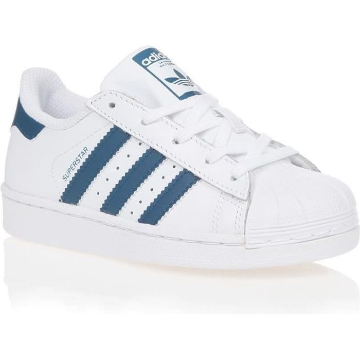 ADIDAS ORIGINALS Baskets Superstar - Blanc et bleu - Enfant garçon -  Cdiscount Chaussures