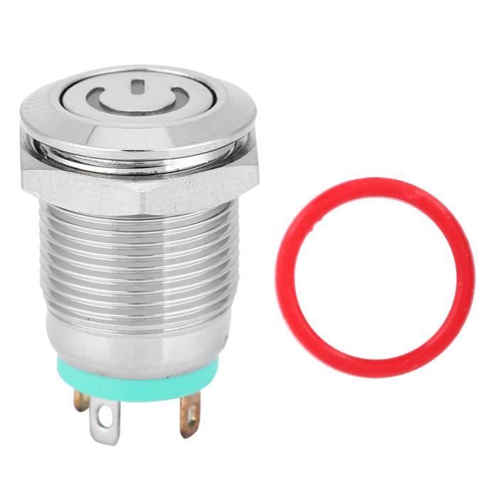 LAN Interrupteur Bouton-Poussoir En Mtal  Tte Plate  Lumire Led ...