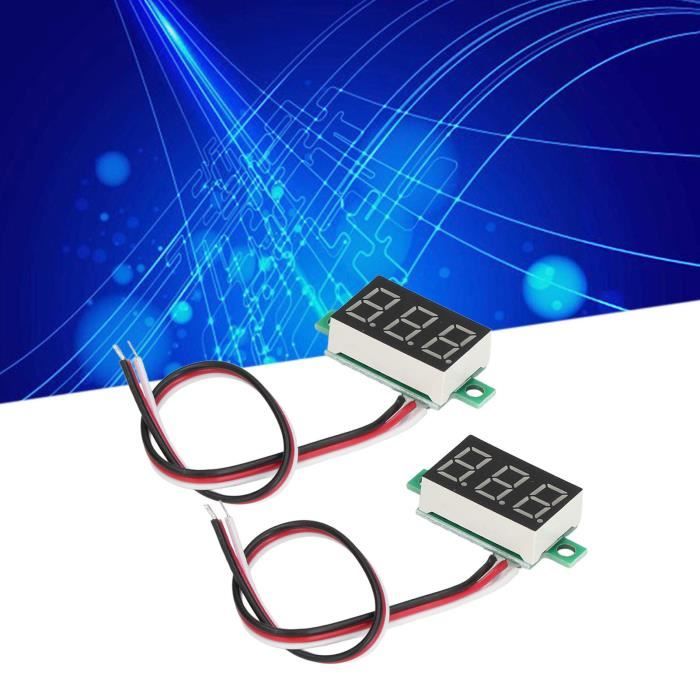 Voltmètre Numérique Ampèremètre 0.28 Pouces, DC 100V 10A, Testeur