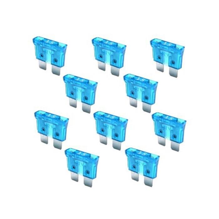 Nouveau 15 A Standard Fusibles Pack de 10 pour voiture moto van 15 Amp lame fusibles