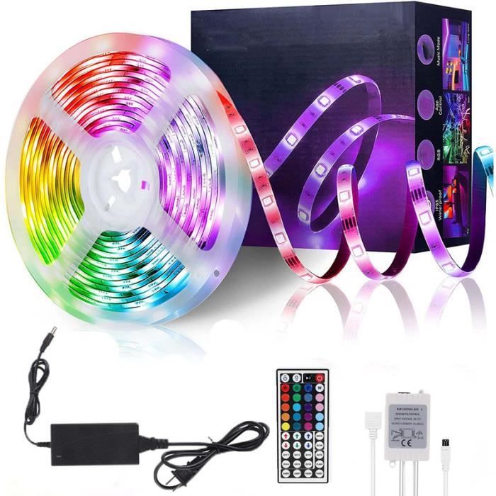 Ruban LED Multicolor RGB Avec Télécommande, Étanche