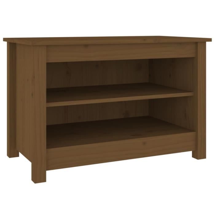 Meuble à chaussures cire marron 52x30x104 cm bois pin massif FR56135
