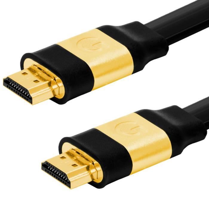 Câble HDMI plat V2.0 FULL HD 4K