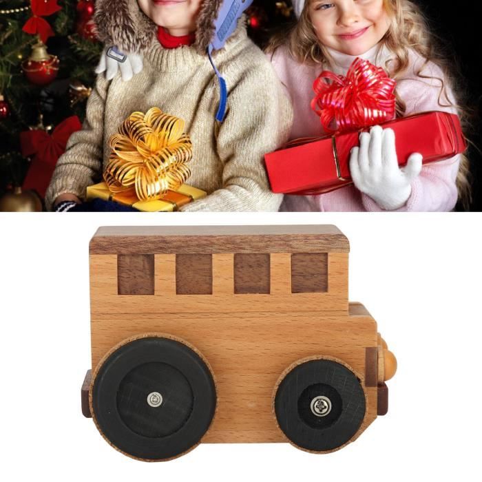 Jouet Bus Inertie Rouge Pour Enfants - Voiture à Tirer Avec Boîte, Cadeau D'Anniversaire Idéal Et Jouet Éducatif