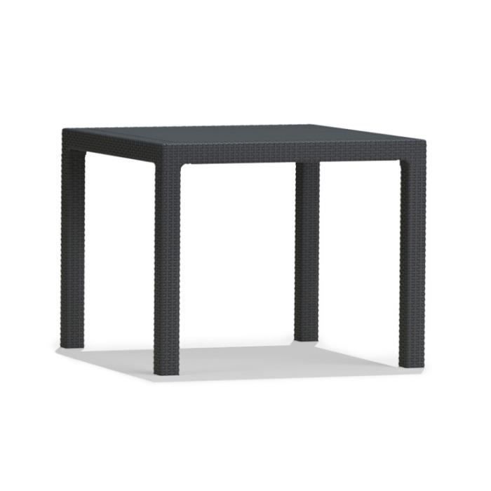 TABLE ROTIN RÉSINE MELODY 94X94 ANTHRACITE
