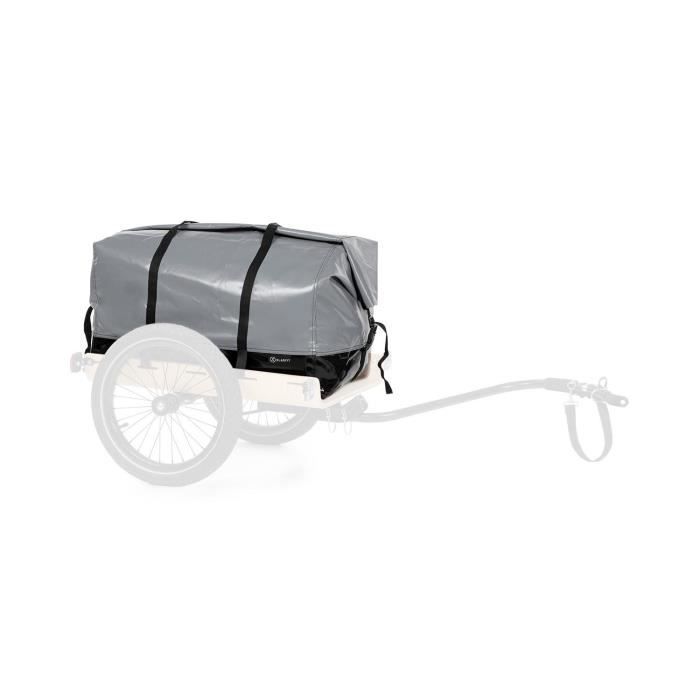 Sac de transport étanche pour remorque de vélo - Klarfit - Companion - 120 litres - gris