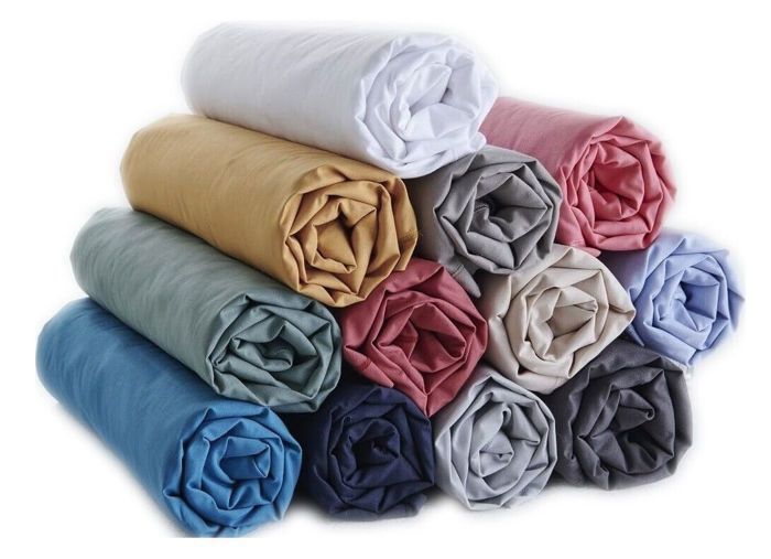 Lot de 6 Draps Housses en polycoton 160x200 cm 57 Fils- Multicolore- Bonnets 25cm
