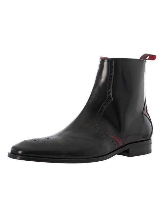 bottines chelsea zippées en cuir scarface - jeffery west - homme - noir